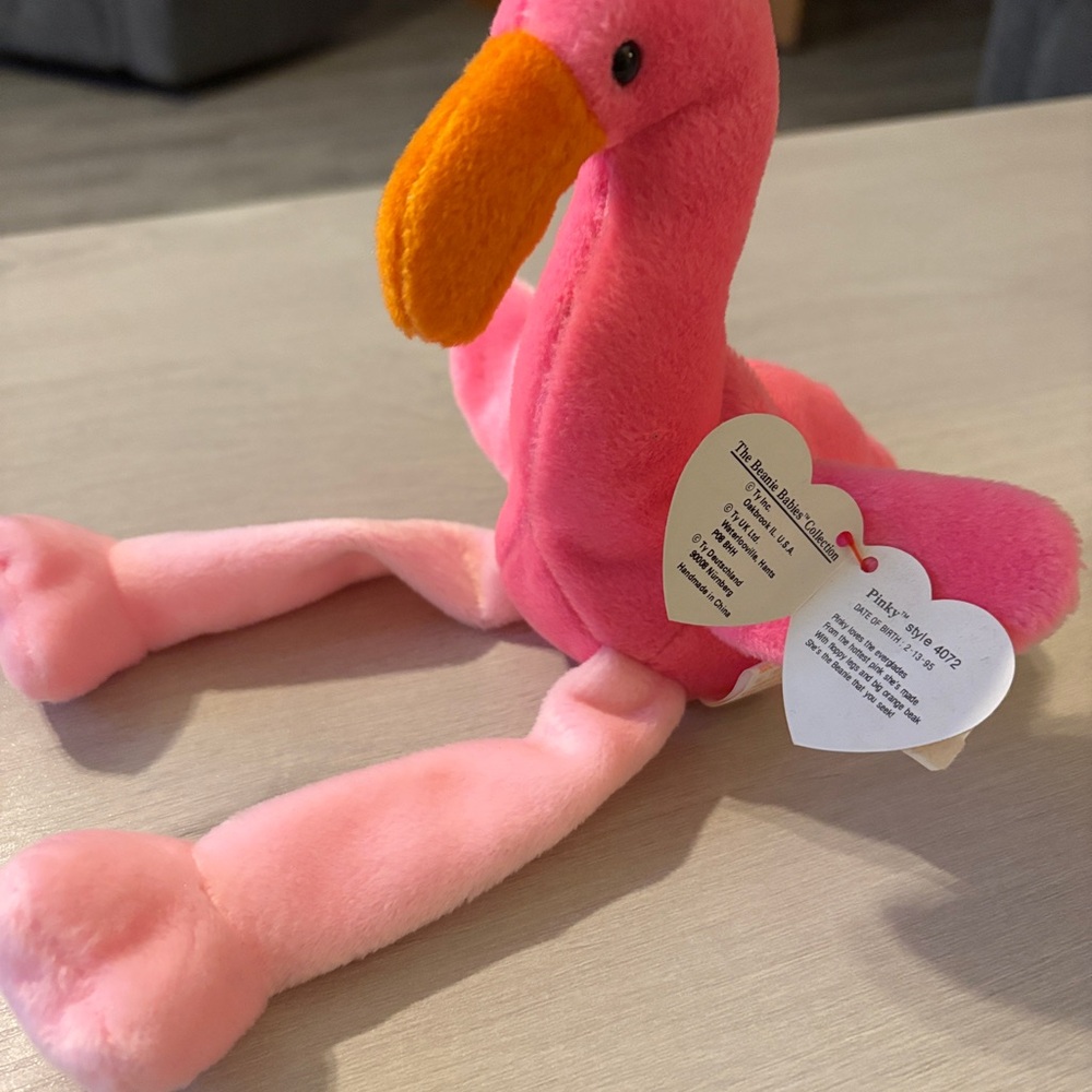 TY 1995 Beanie Baby - Pinky the Flamingo